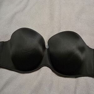 Cacique Black Strapless Bandeau Bra